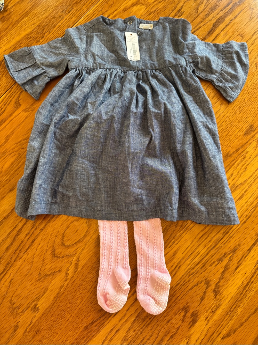GYMBOREE Blue with Subtle Sparkle Dress. 3 Piece Set NWT. Size 18-24 Months.
